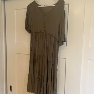 Olive green Maternity dress